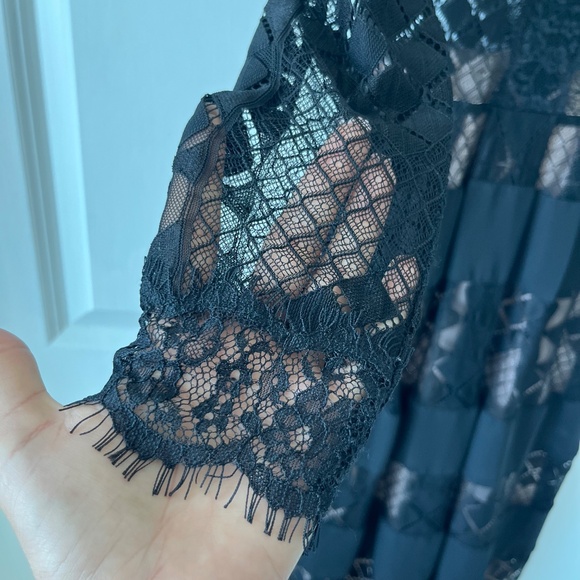 Bebe Black Lace Bodycon Dress – Sheer Panel Detail - Picture 10 of 11